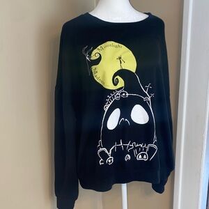 EUC DISNEY Nightmare Before Christmas Moonlight Madness Sweatshirt XL